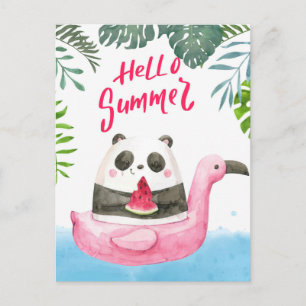 Summer Panda Postcard