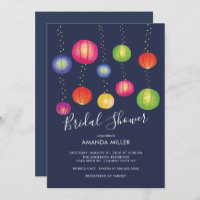 Summer Paper Lanterns Bridal Shower Invitation