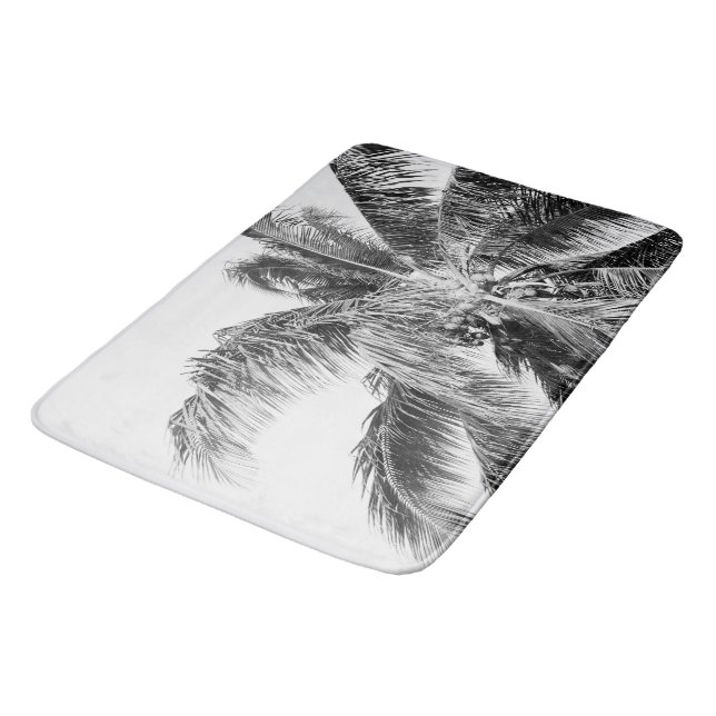 Summer Paradise Palm Tree #3 #tropical #wall #art Bath Mat (Angled)