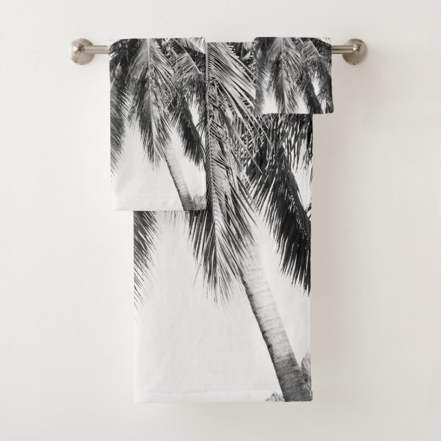 Summer Paradise Palm Tree #3 #tropical #wall #art Bath Towel Set (Insitu)