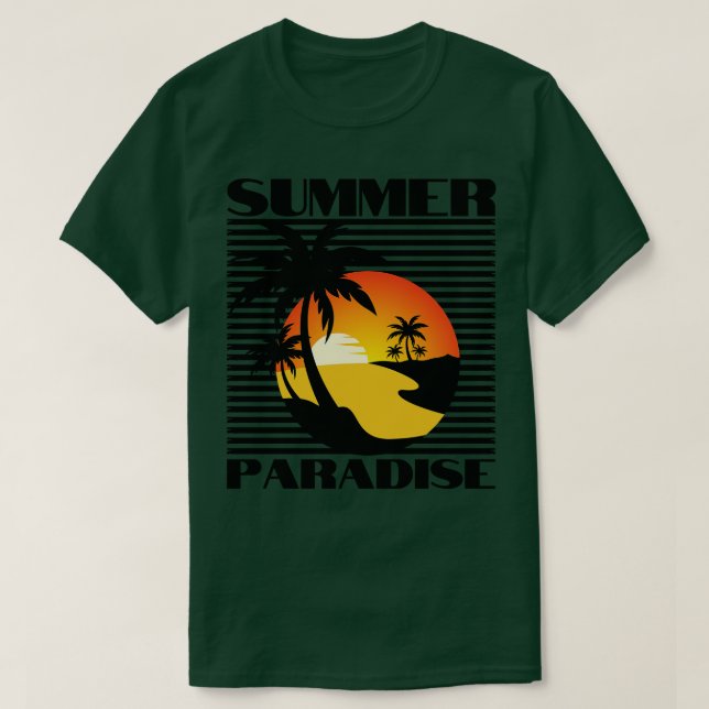 Summer Paradise Summertime Fun Time Fun Summer Bea T-Shirt (Design Front)