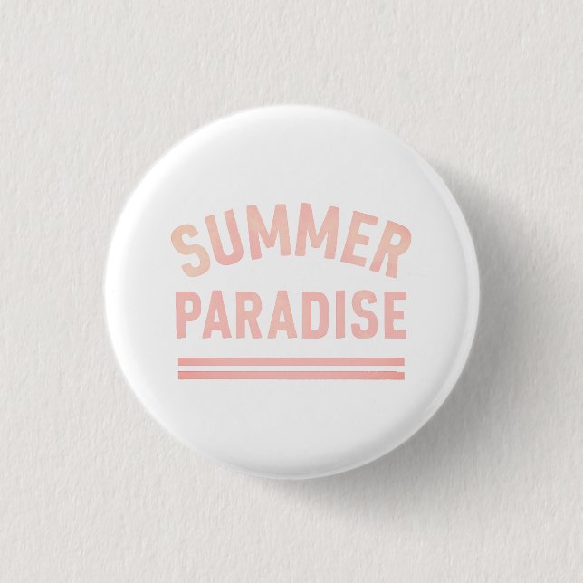 Summer Paradise T-Shirt - Pastel Styl 3 Cm Round Badge (Front)