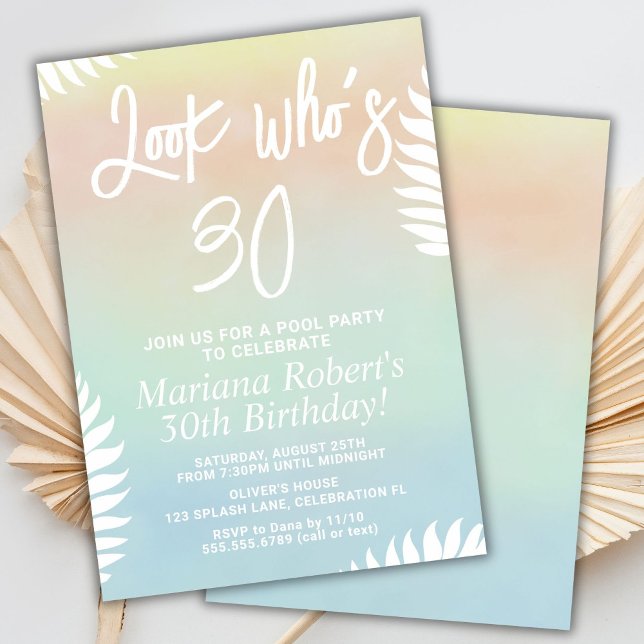 Summer Party Birthday Party Invitation (Creator Uploaded)