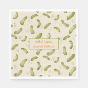 Summer Party Dill Pickle Pattern Paper Napkin