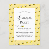 Summer party happy bumble bees backyard bbq