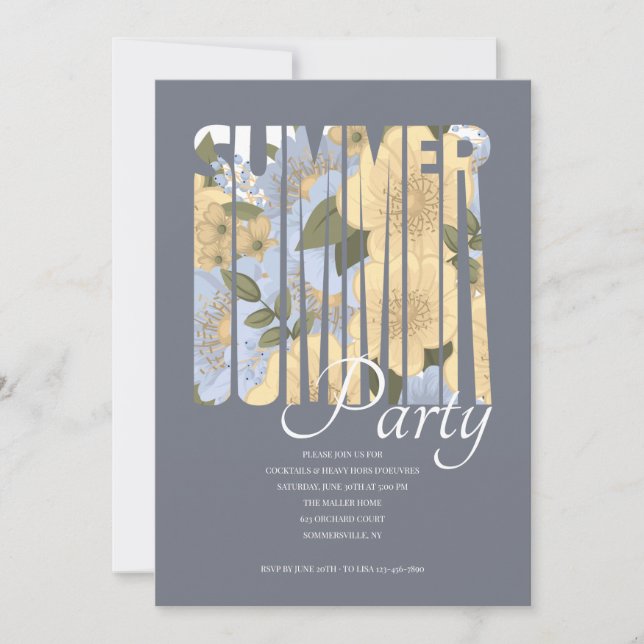 Summer Party Invitation (Front)