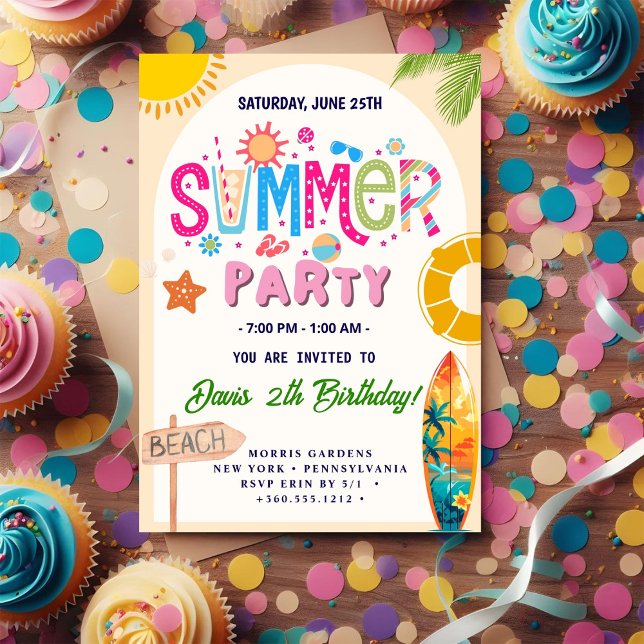 Summer Party Invitation (Creator Uploaded)