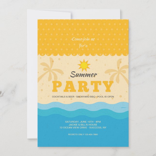 Summer Party Invitation (Front)