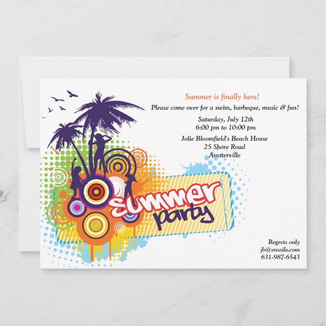 Summer Party Invitation (Front)