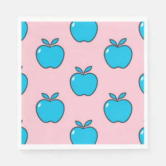 Summer Party Napkins of Blue Apple Print