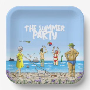 Summer Party on The Beach Paper Plate