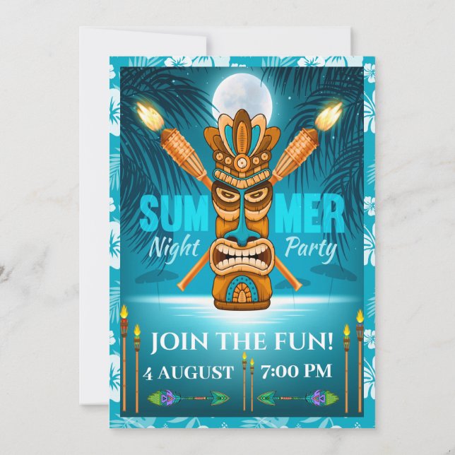 Summer Party - See Reverse Side Invitation (Back)