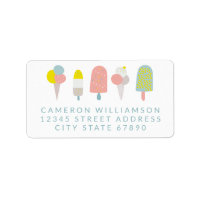 Summer Pastel Ice Cream Cute Return Address