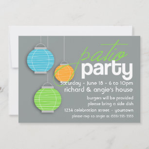 Summer Patio Party Invitations