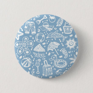 Summer pattern 6 cm round badge