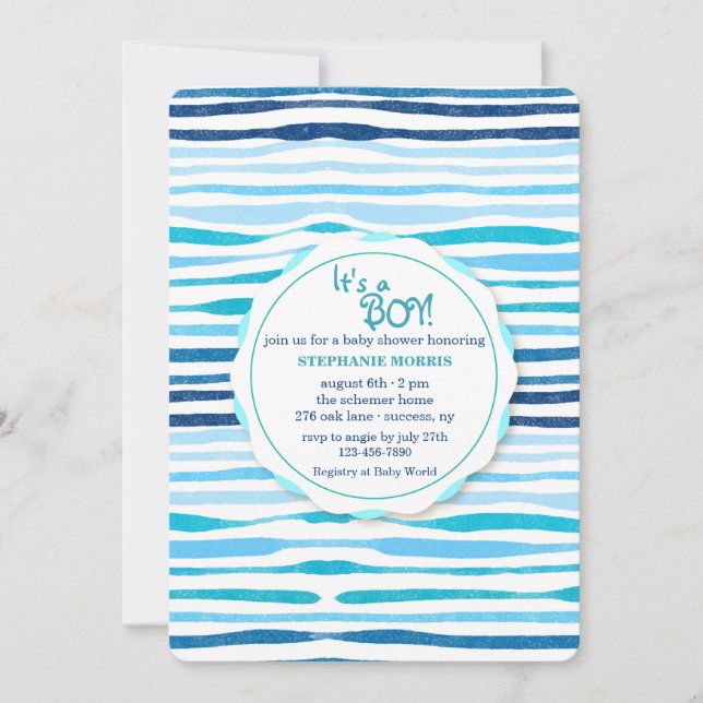 Summer Pattern Baby Shower Invitation (Front)