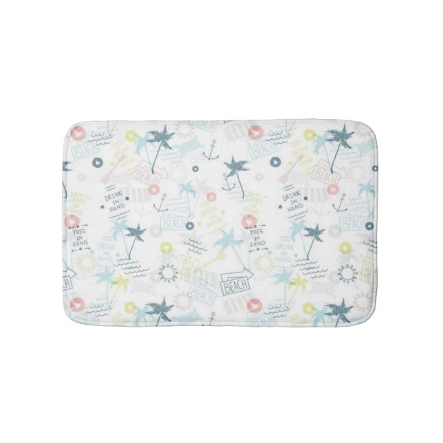 Summer pattern bath mat (Front)