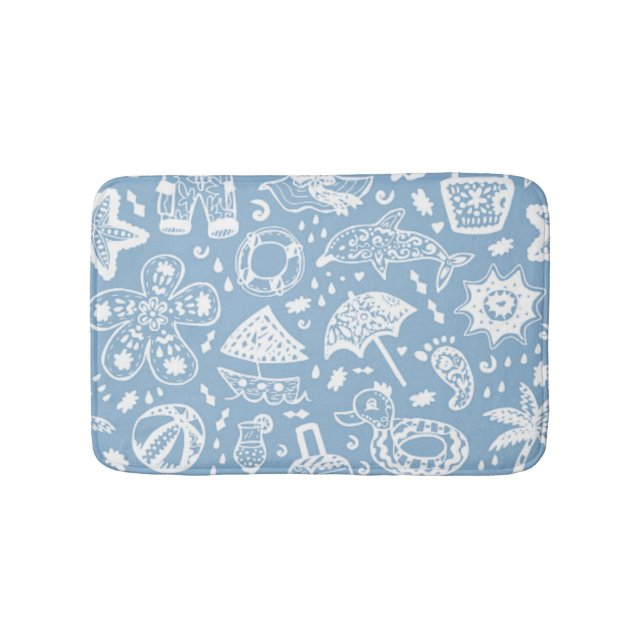 Summer pattern bath mat (Front)