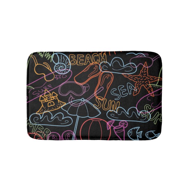 Summer pattern bath mat (Front)