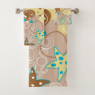 Summer pattern bath towel set