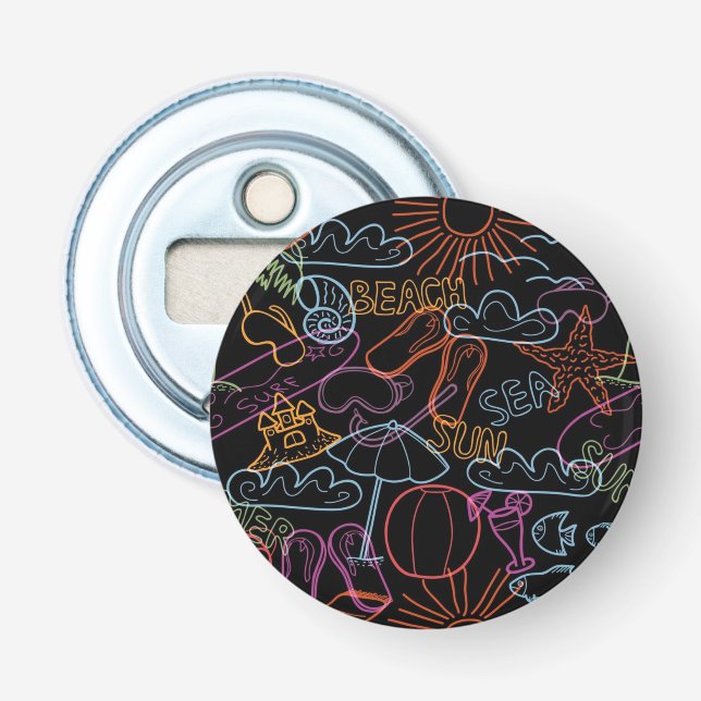 Summer pattern bottle opener (Front)