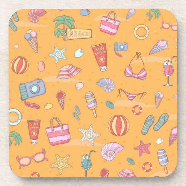 Summer pattern coaster (Front)