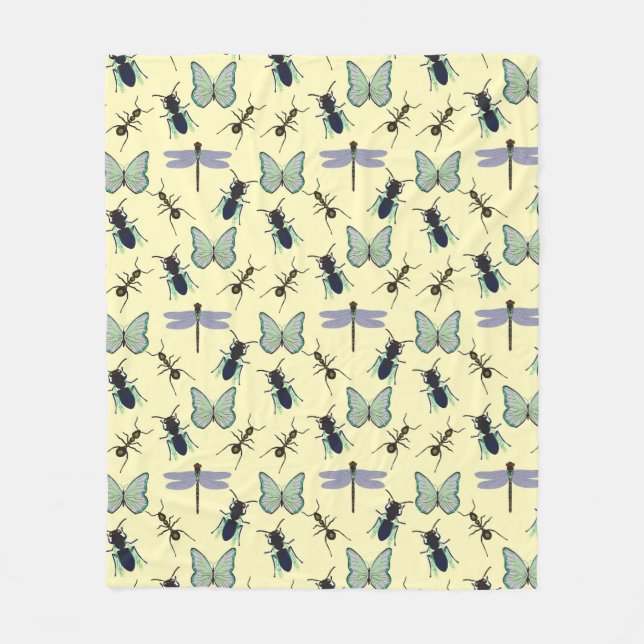 Summer Pattern Fleece Blanket (Front)