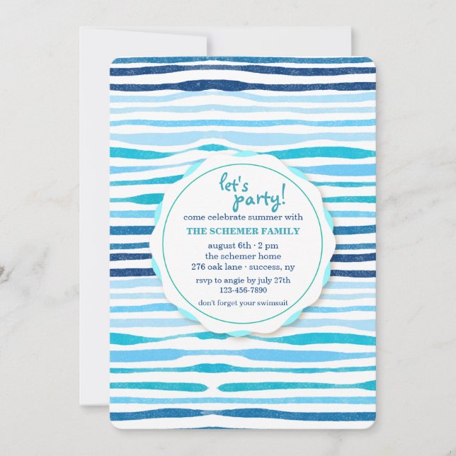 Summer Pattern Invitation (Front)