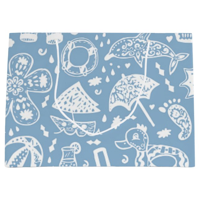 Summer pattern large gift bag (Front)