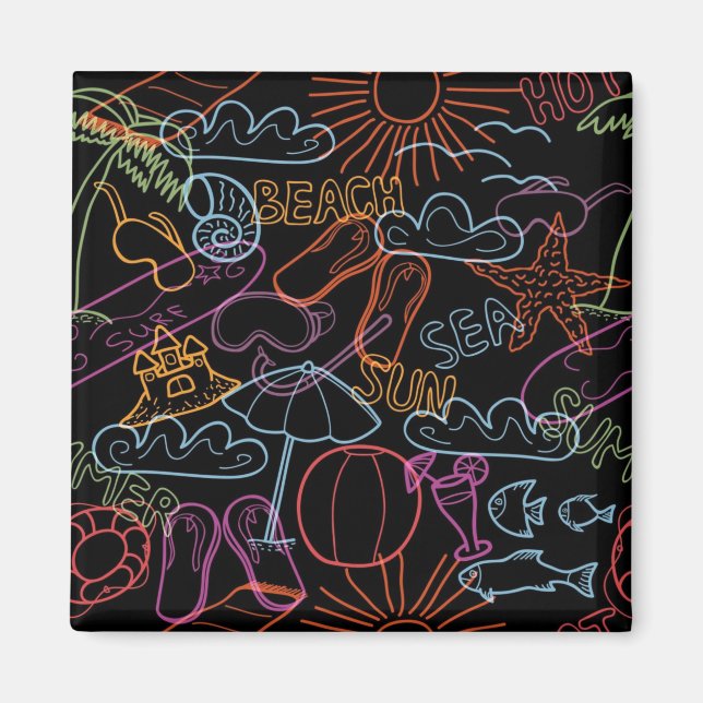 Summer pattern magnet (Front)