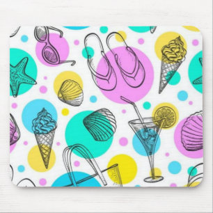 Summer pattern mouse pad