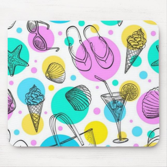 Summer pattern mouse pad (Front)