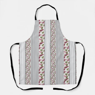 summer pattern of stripes of multi-coloured fabric apron