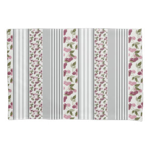 summer pattern of stripes of multi-coloured fabric pillowcase