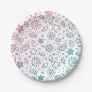 Summer pattern paper plate