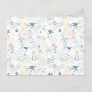 Summer pattern postcard