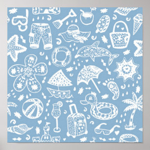 Summer pattern poster
