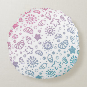 Summer pattern round cushion