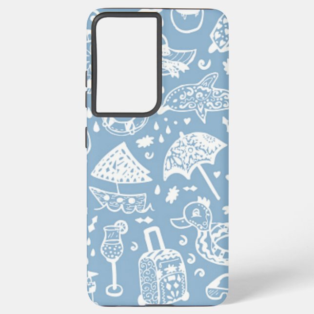 Summer pattern samsung galaxy s21 ultra case (Back)