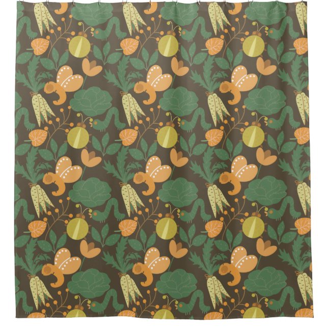 Summer Pattern Shower Curtain (Front)