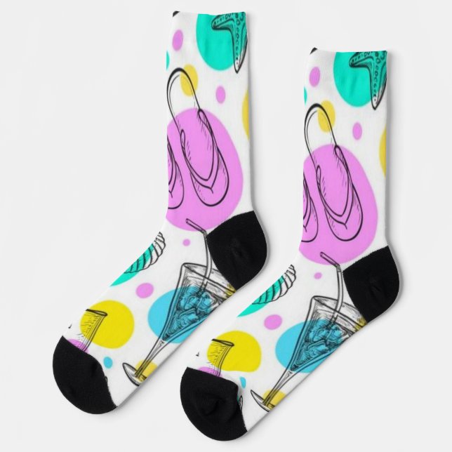 Summer pattern socks (Left)