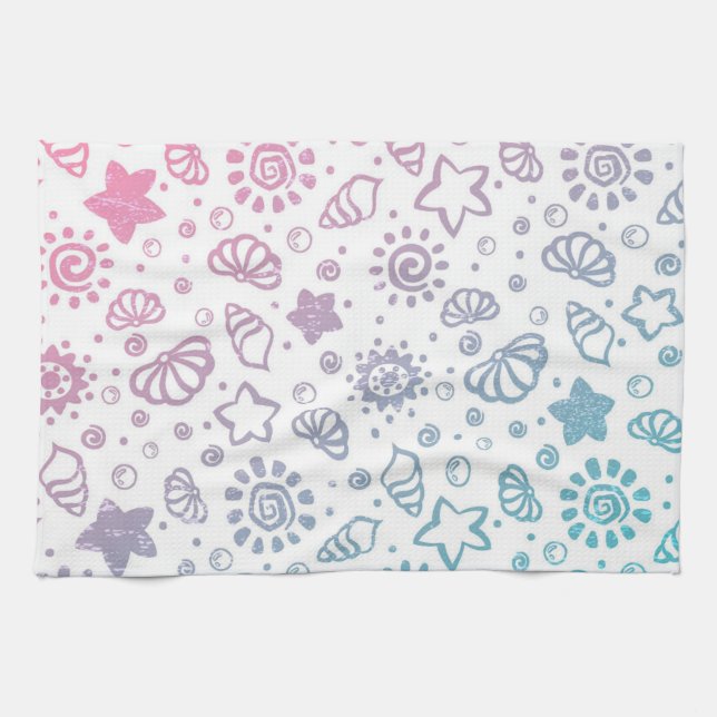 Summer pattern tea towel (Horizontal)