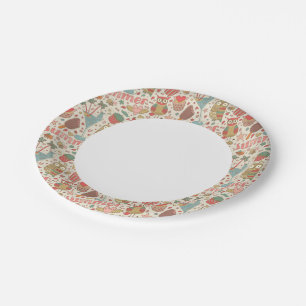 Summer Pattern With Ice Cream Paper Plate