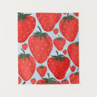 Summer pattern with strawberries isolated on light
