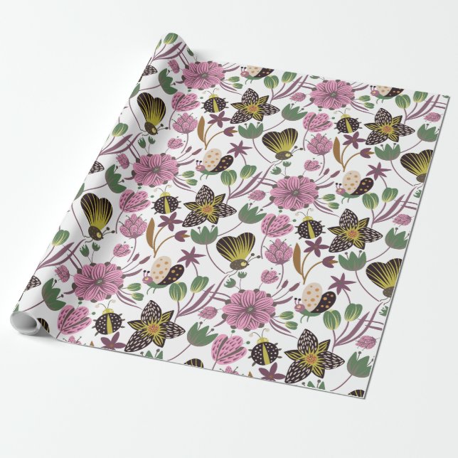 Summer Pattern Wrapping Paper (Unrolled)