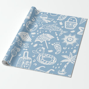 Summer pattern wrapping paper