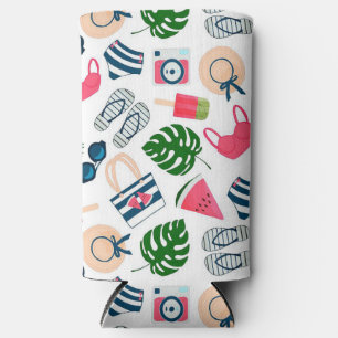 Summer Patterns Seltzer Can Cooler