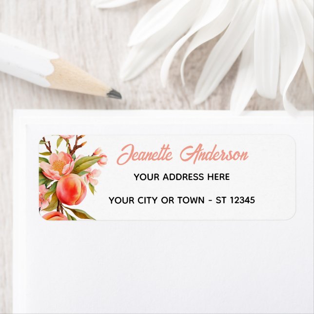 Summer Peach Floral Mailing (Insitu)