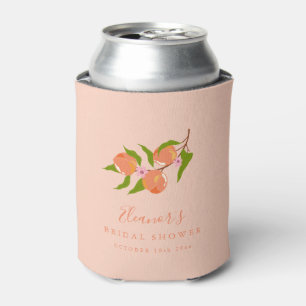 Summer Peach Fruit Boho Bridal Shower Favour Can Cooler