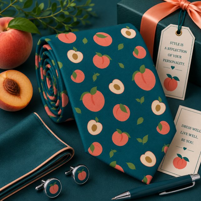 Summer Peach Pattern Tie (Creator Uploaded)